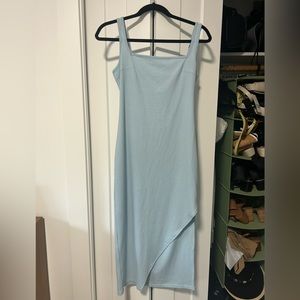 Princess Polly midi dress, baby blue, open back